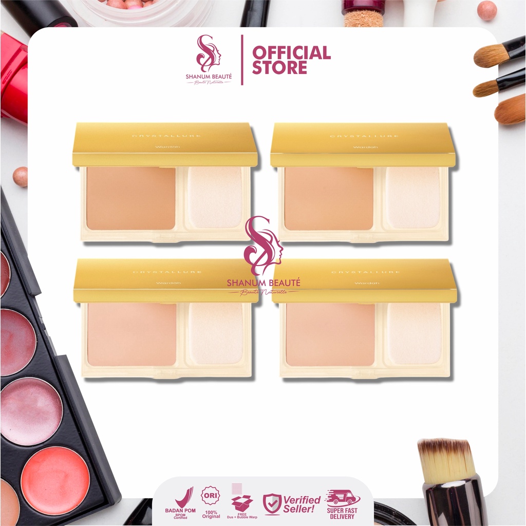 Wardah Crystallure Precious Luminizing Silk Powder Foundation - Bedak 12 gr