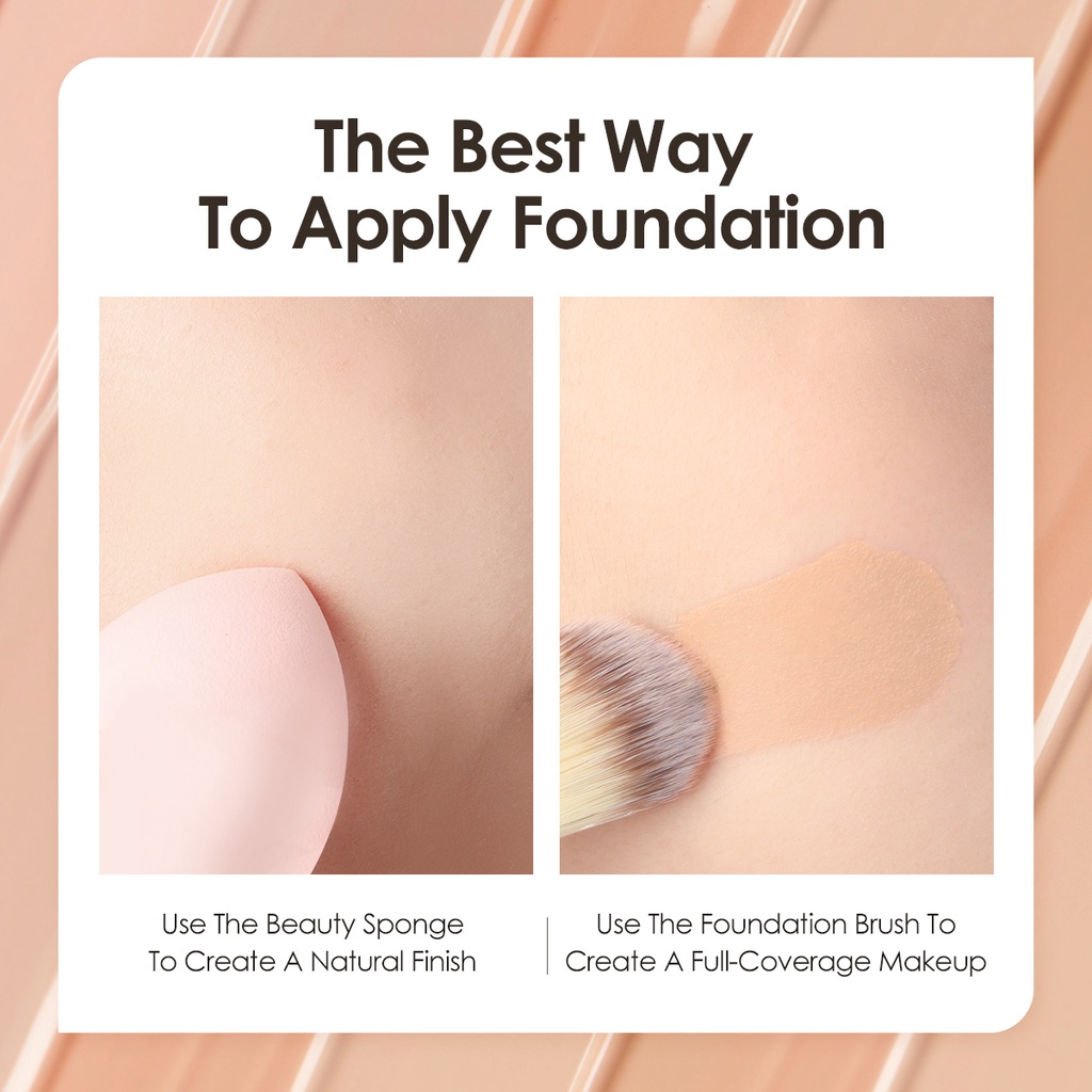 FOCALLURE Flaw-Resistant Longwear Foundation Full-Coverage Waterproof Longwear Cream Base makeup