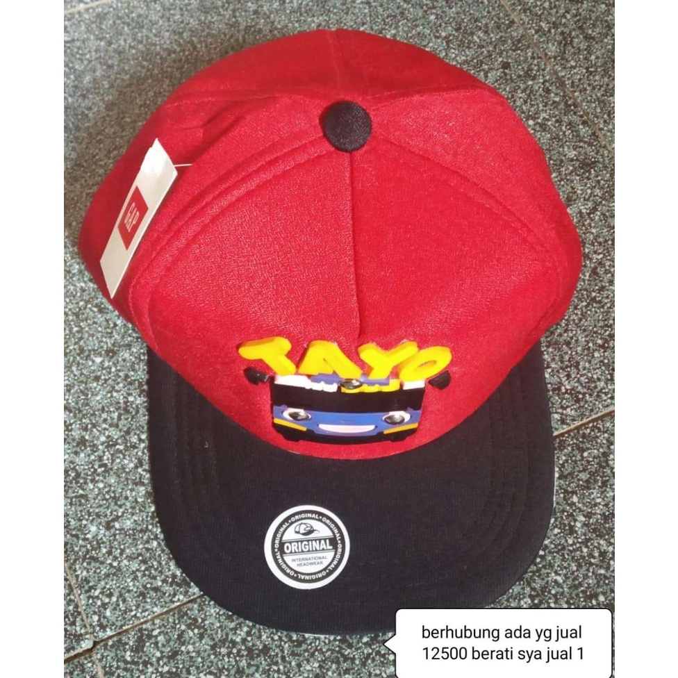 Topi karakter Snapback Tayo Anak-anak Cartoon Mobil Bus Berkualitas / Trendy