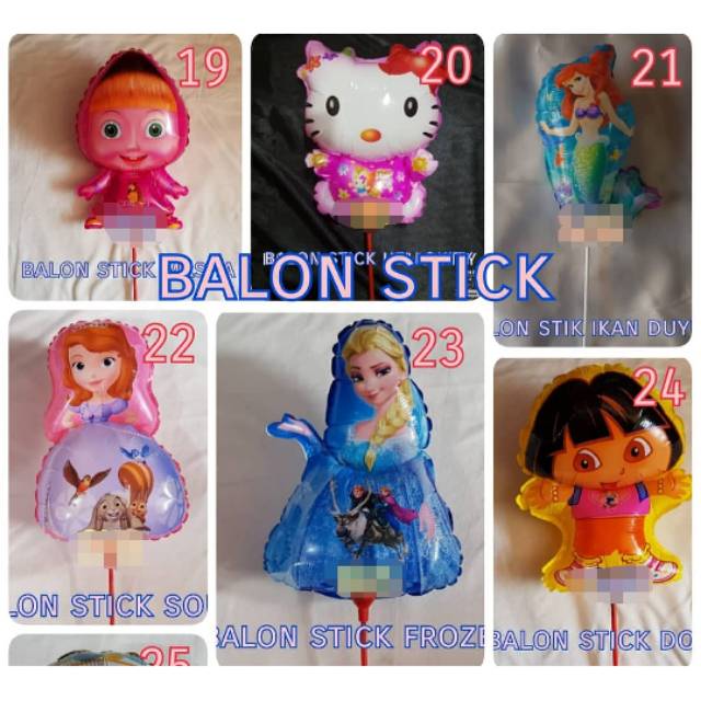 BALON FOIL KARAKTER + STIK