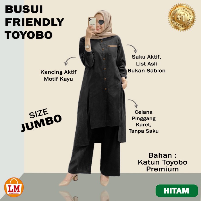 TERMURAH TERLARIS [ COD &amp; Gratis Ongkir ] Setelan Baju &amp; Celana Wanita Menyusui BUSUI FRIENDLY JUMBO Bahan Katun Toyobo Premium TERBARU LMS 26782 26786 26790