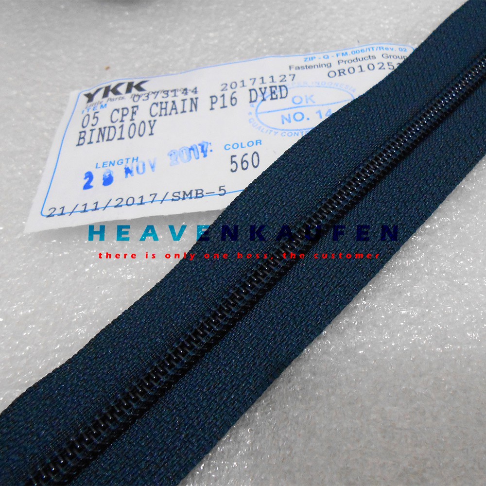 Resleting YKK Meteran Biru Navy / Biru Dongker No 5 Murah