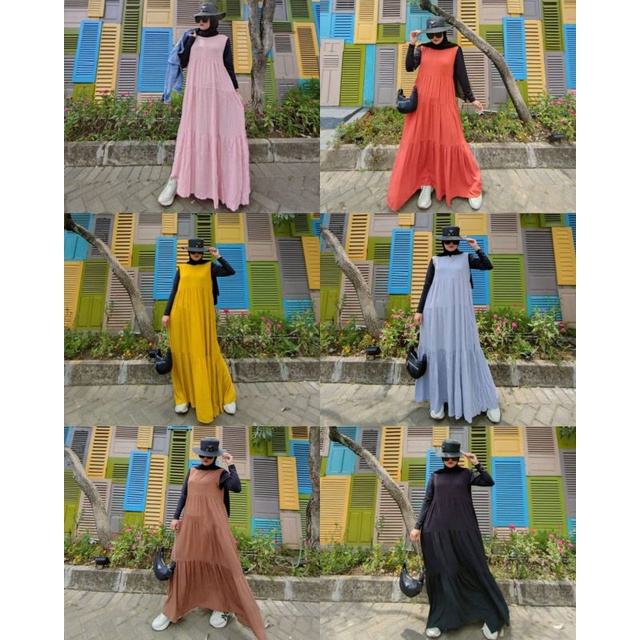 Dress Lekbong Rayon Twill Premium // Overall Susun Rayon / Singlet Inner Rayon