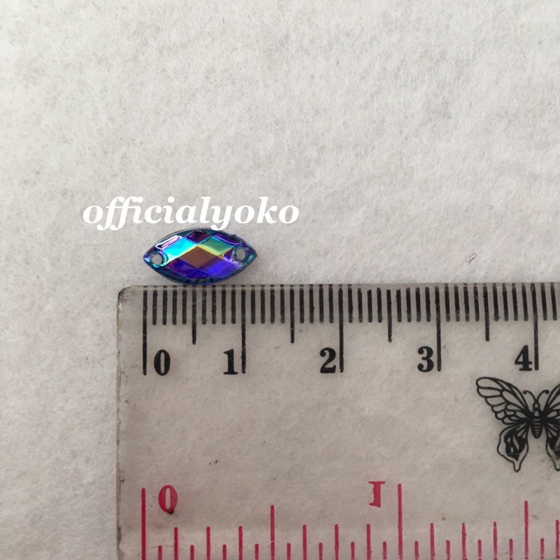 Manik Diamond Mata AB ukuran 6mm x 12 mm (10 pcs)