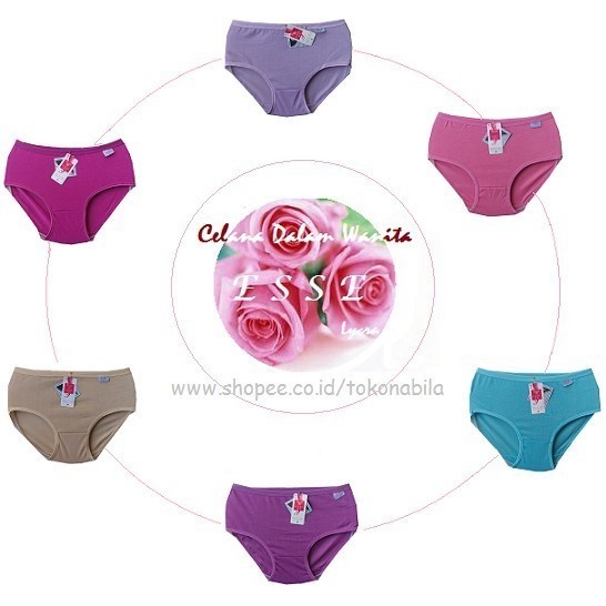 3pcs CELANA DALAM WANITA MEREK ESSE UNDERWARE Uk M, L,XL, XXL,XXXL