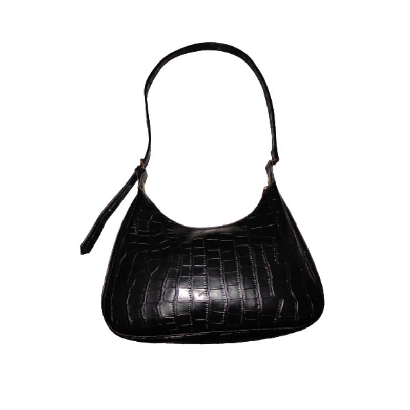 Zalfa Croco Moon Bag-Shoulderbag Motif Croco