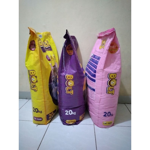 MAKANAN KUCING / PAKAN KUCING BOLT 20 KG / 1 BALL / CAT FOOD BOLT / DRY CAT KITTEN BOLT 1 KARUNG