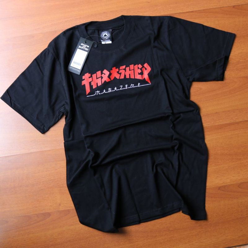 Kaos tees pria thrasher magazine font