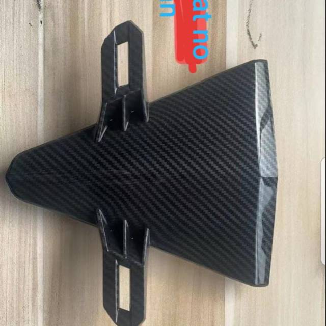 Cover tutup tameng plat no depan dasi plat no depan carbon honda beat esp fi new/beat deluxe 2020 zoro