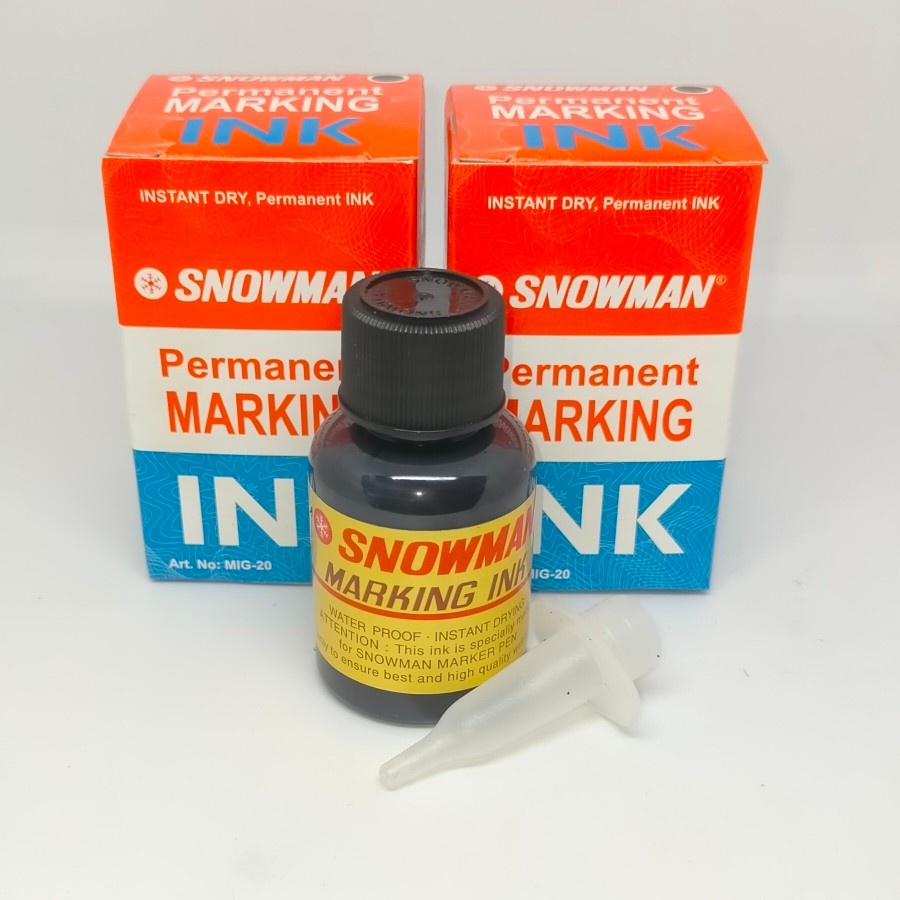 

Tinta spidol snowman permanent refill isi ulang snowman ink Biru