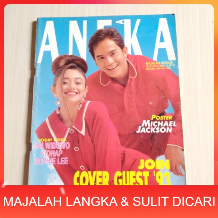 Majalah ANEKA RIA YESS No.16 Agu 1993 BABY NOVIANTO + POSTER Langka