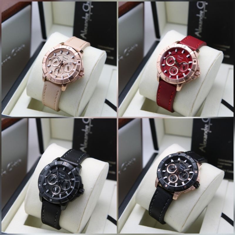 JAM TANGAN WANITA ALEXANDRE CHRISTIE KULIT AC 6609 / AC6609 ORIGINAL