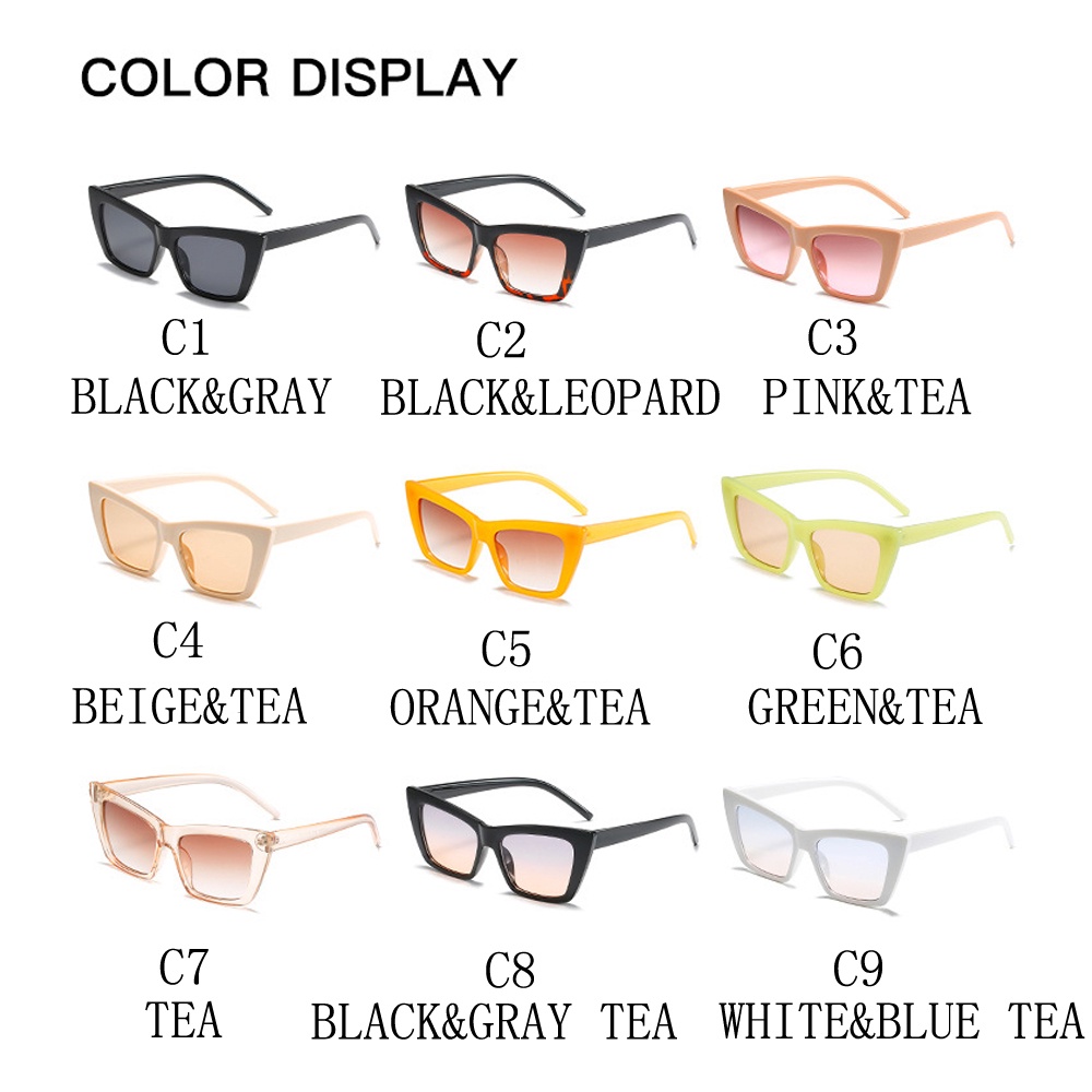 CATEYE Kacamata Hitam Cat Eye Pleastic Gaya Retro Untuk Wanita 2021