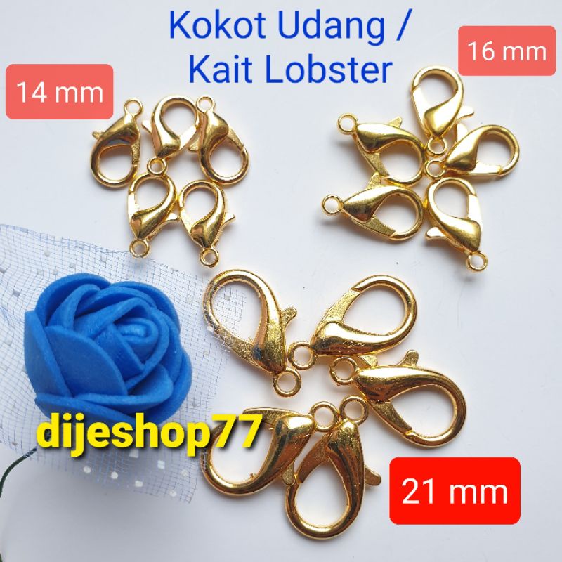 Kokot Udang Besi Import / Pengait Kalung Gelang Tas / Bahan Kerajinan Tangan
