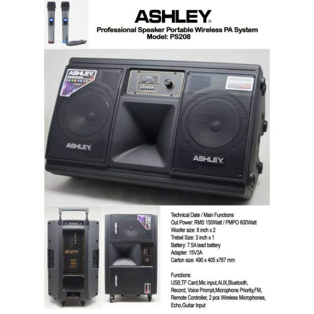 Speaker Portable Wireless Meeting Ashley PS 208
