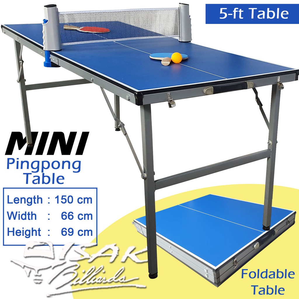 Mini 5 Ft Table Tennis Meja Lipat Pingpong Mainan Anak Hadiah