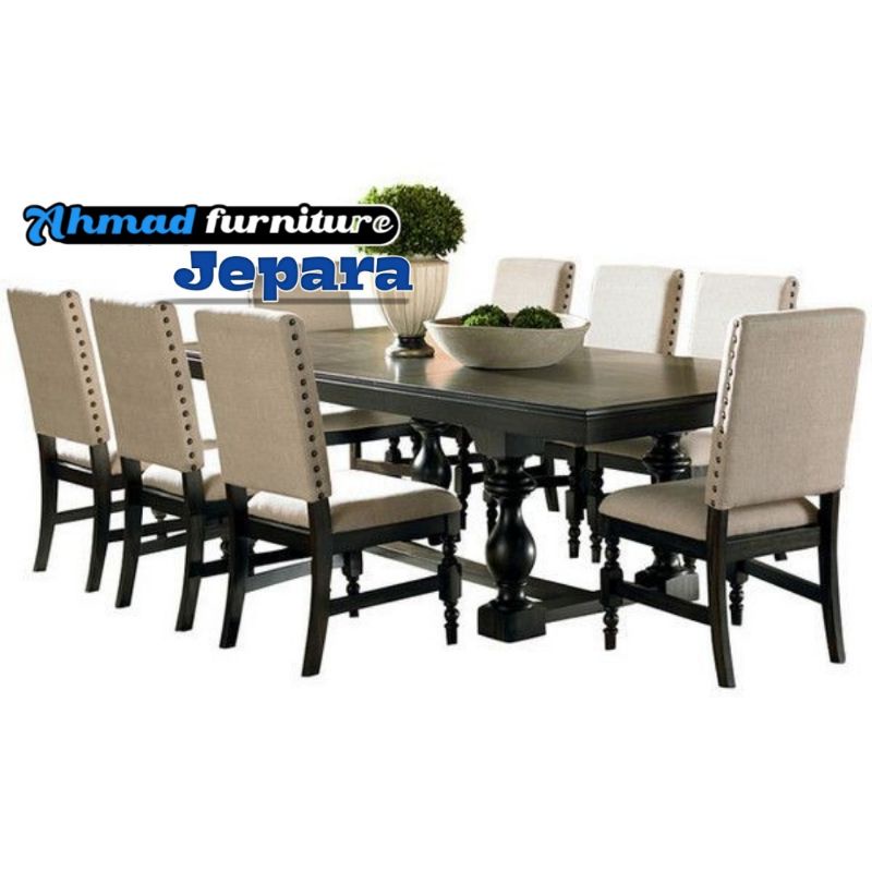 KURSI MAKAN 8KURSI KAYU JATI