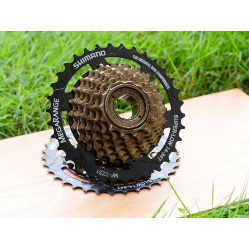Sprocket shimano megarange 7 speed MF-TZ31 7 speed rasa 9 speed
