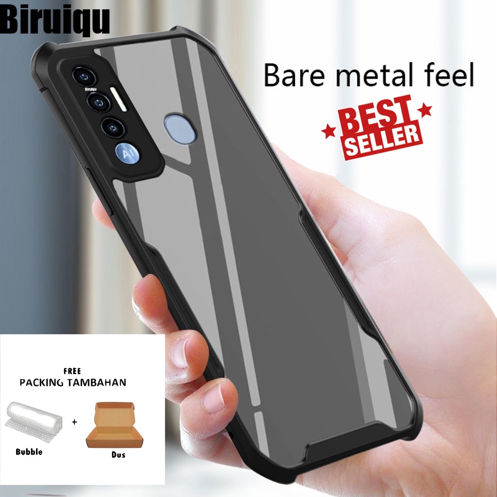 Tecno Spark 7 / Spark 7 Pro Beatle series case transparan bumper soft casing cover clear