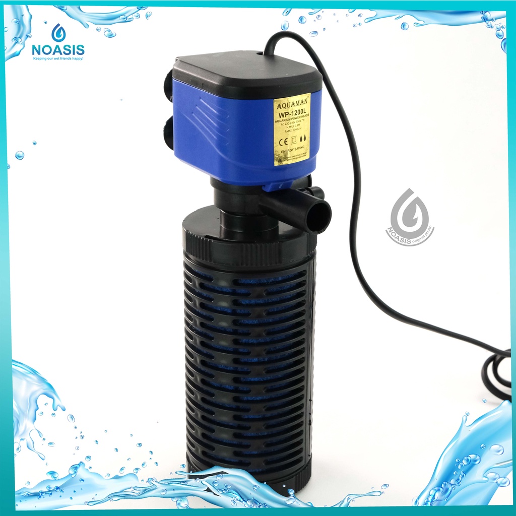 POMPA AIR AQUARIUM INTERNAL FILTER AQUAMAN -1200L SUMBERSIBLE 1200 L
