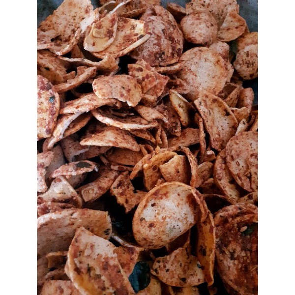 BASRENG KOIN/GEPENG  100 GR PEDAS CIKRUH DAUN JERUK /BASRENG PREMIUM-4