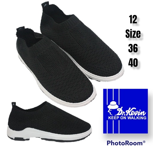12 Dr. Kevin- Sepatu Kasual Sneaker Wanita Women Sneakers tanpa tali