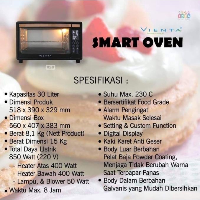 Oven Listrik Low Watt/ Vienta Smart Oven