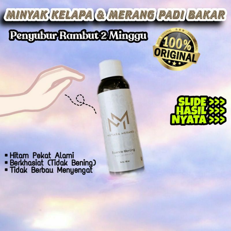 [Essence] Minyak Kelapa Penebal Rambut Asli dengan Merang Bakar (100ml) Obat Kebotakan dan Ketombe b