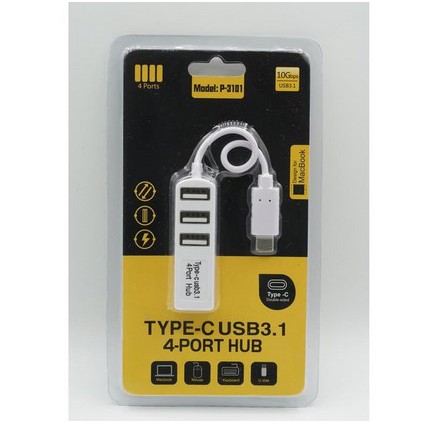 ITSTORE Type C USB HUB Adapter to USB 3.0 NYK P-3101 5 GBps High Speed 4PORT
