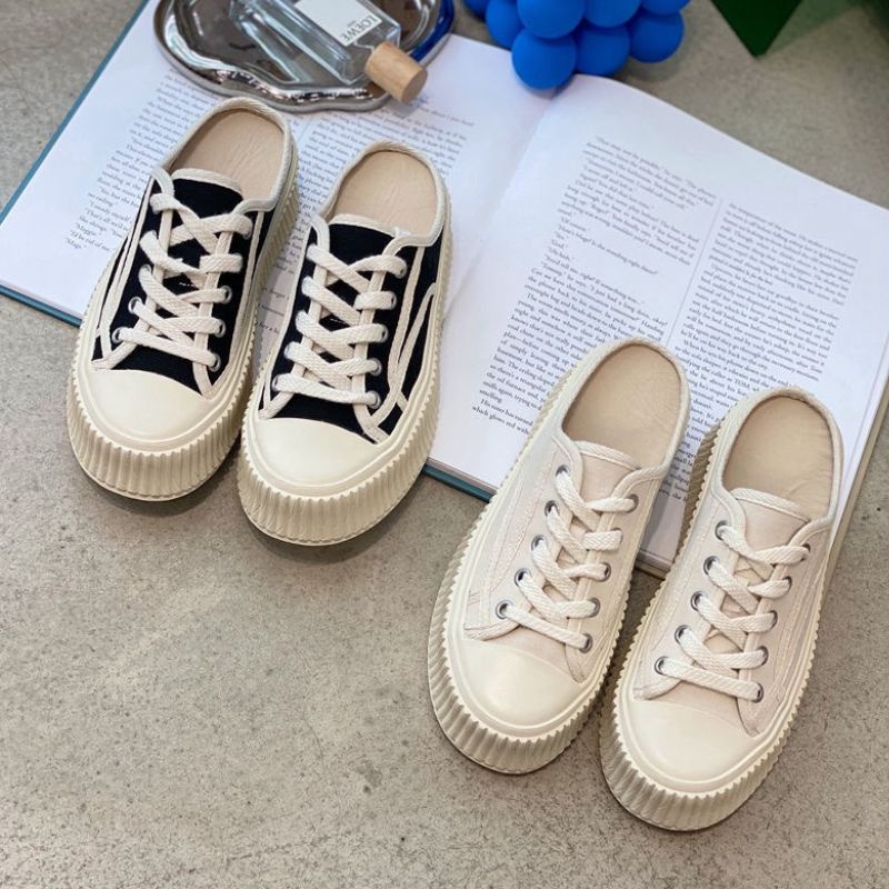 RYX - Dual Stripes Sepatu Sneakers Tali Sip-On Wanita Fashion Casual - Ori Import