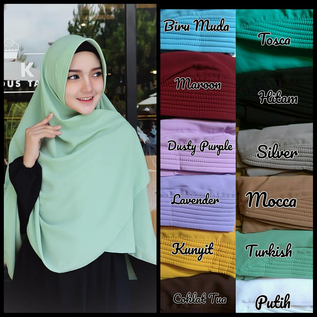 GROSIR 8PCS JILBAB INSTAN KHIMAR PET JUMBO BELAH TENGAH SYAR'I PINGUIN HIJAB KERUDUNG