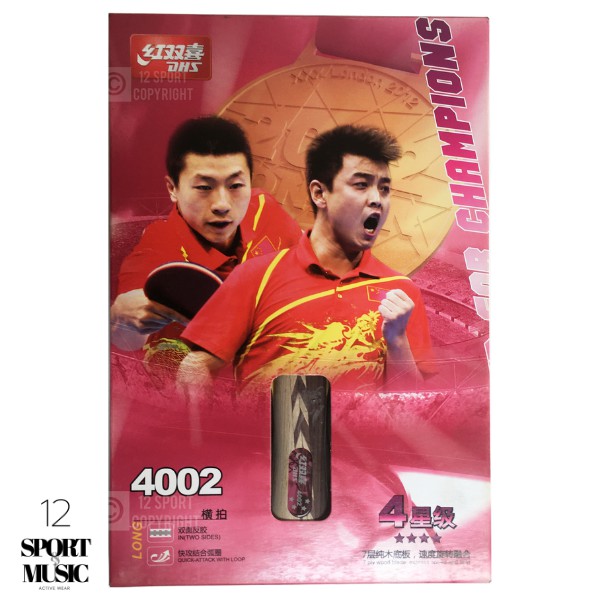 12 SPORT - Bet Tenis Meja DHS 4002 Blade Ping Pong DHS 4-Star Karet Bat Pingpong DHS Hurricane 2
