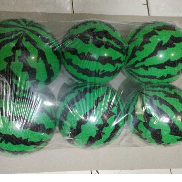 bola karet mainan motif semangka