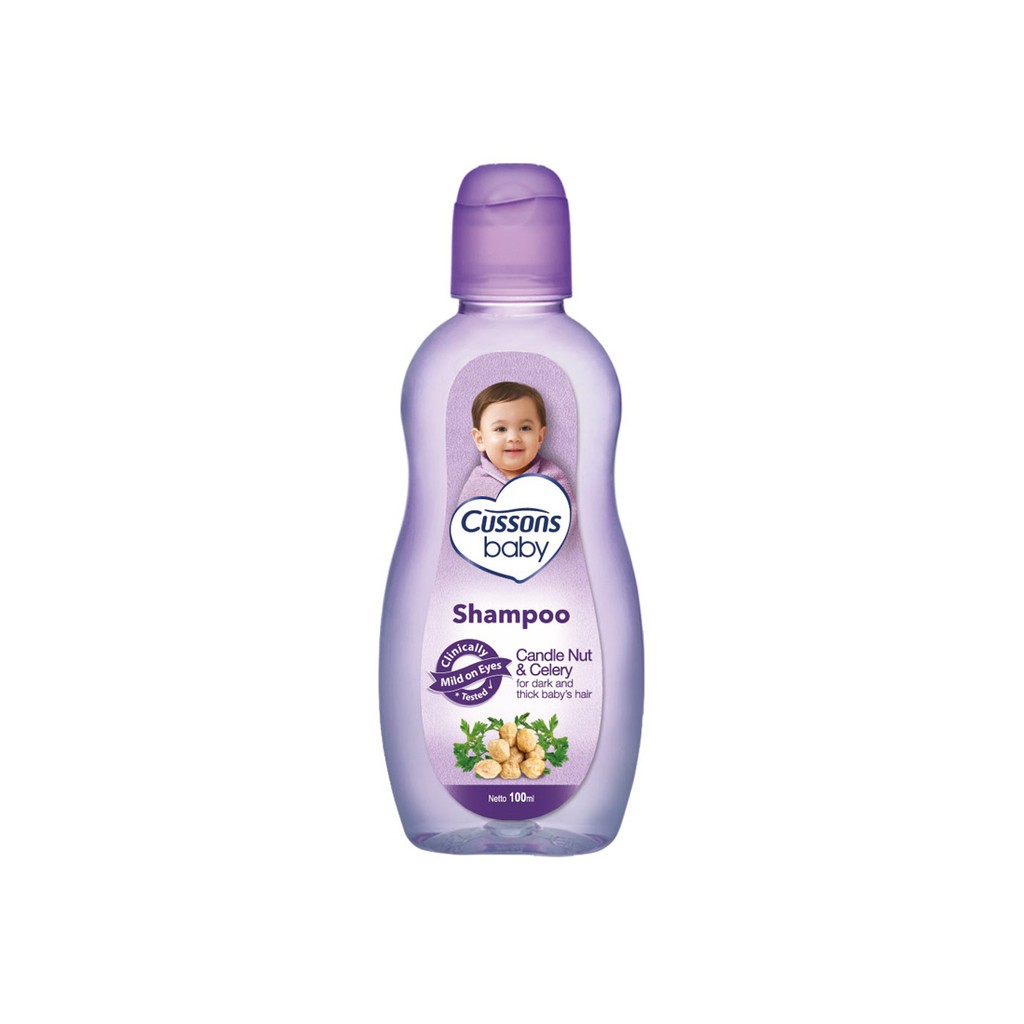 Cussons Baby Shampoo 50ml+50ml dan 100ml+100ml / 200ml-100+100ml - Ungu