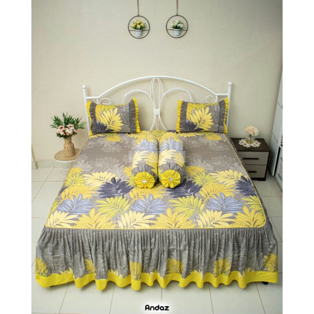 SPREI SORAYA BEDSHEET TIPE RIMPEL ANDAZ KING SIZE 180X200X55