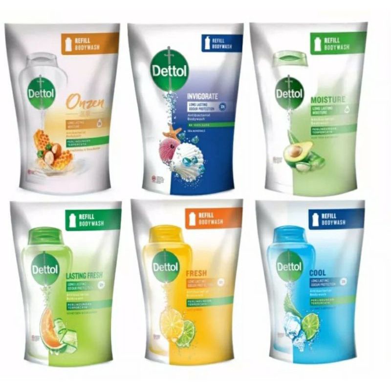 Dettol Body Wash Antibavterial/ Sabun Cair Isi Ulang/ Refill Body Wash Dettol
