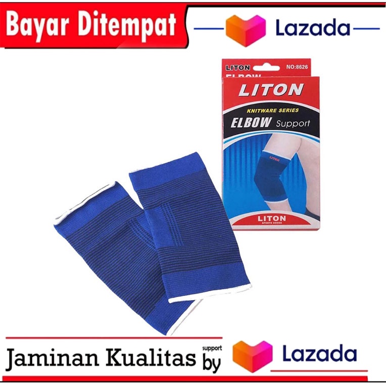 Liton Dekker Pelindung Pengaman Siku Tangan Lengan Liton Elbow Support Original Perlengkapan Olah Raga Nyaman