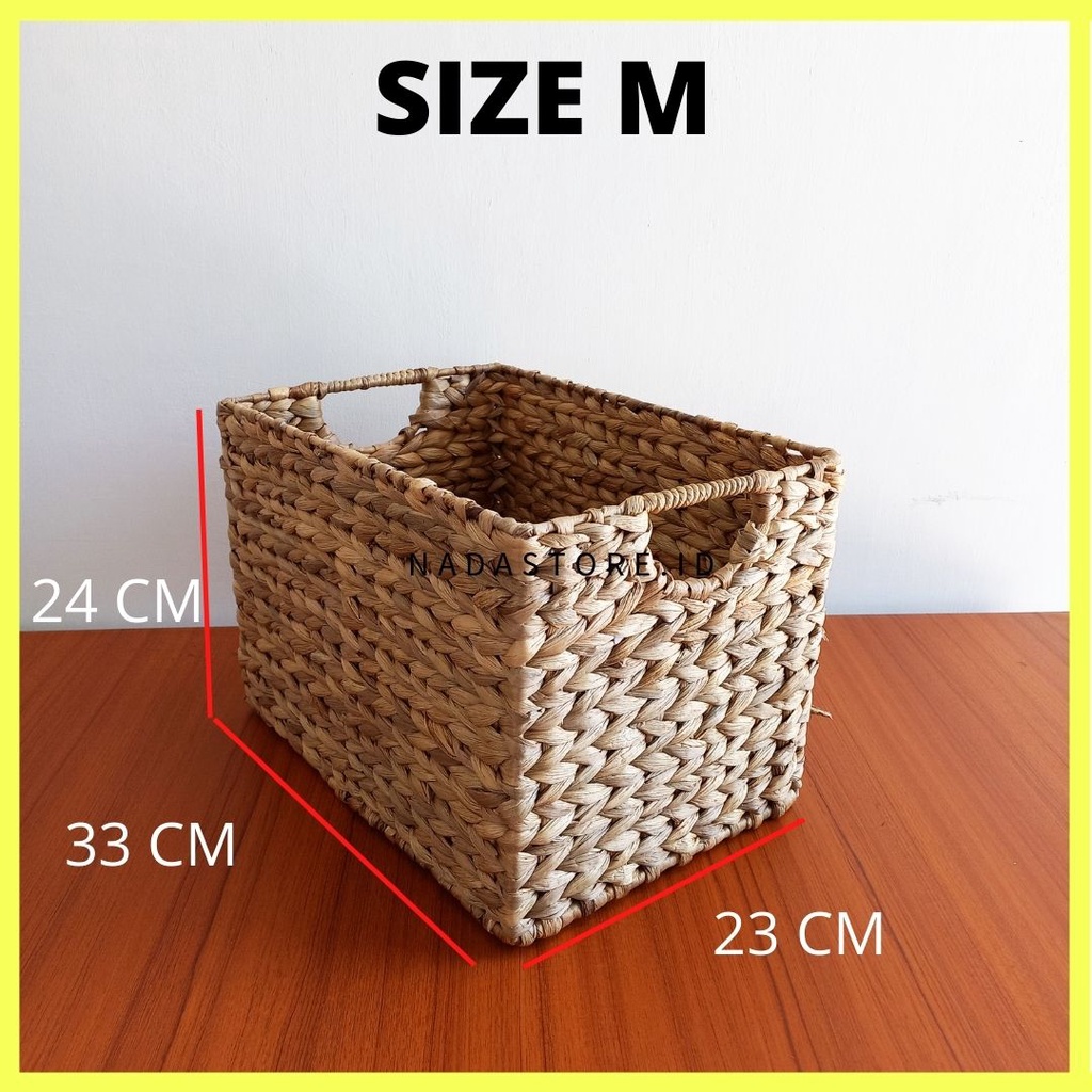 Box Storage | Kotak Penyimpanan | Box Penyimpanan | Kotak Serbaguna Rangka Besi Enceng Gondok