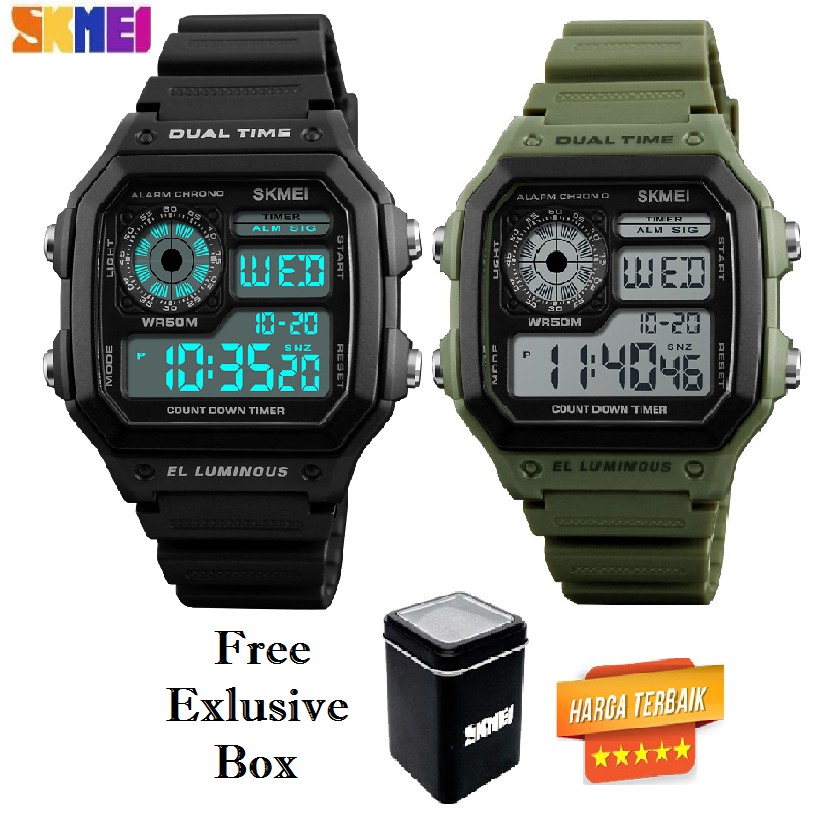 Jam Tangan Pria Digital SKMEI 1299 Water Resistant 50M 100