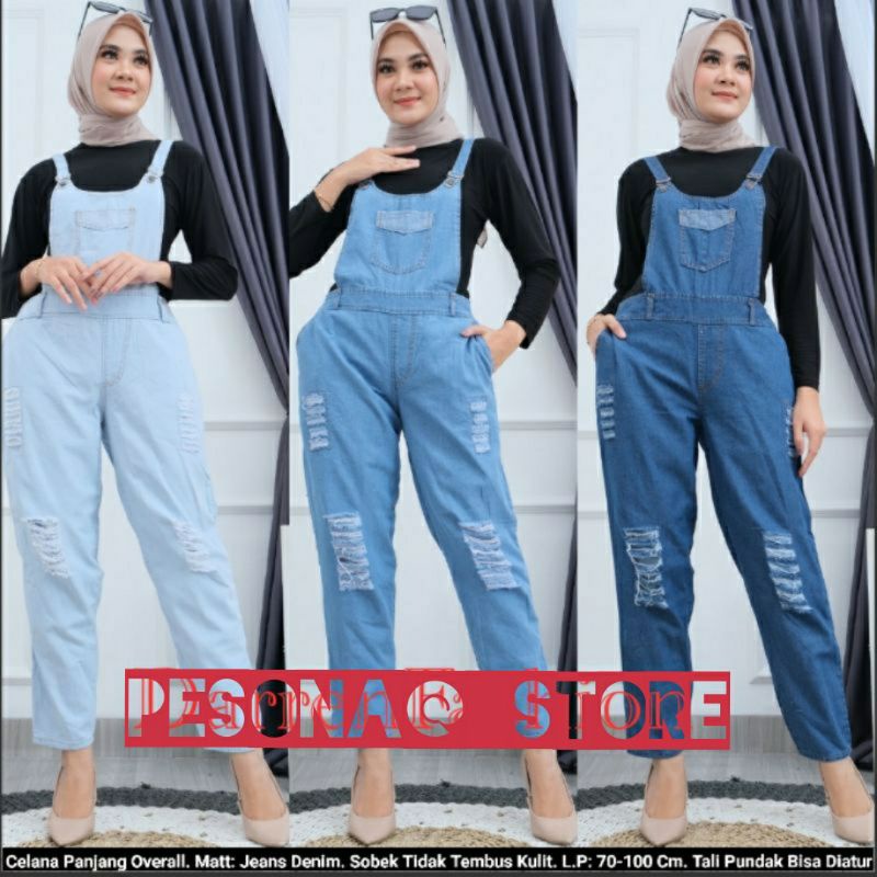 Celana Panjang Overall Riped Tidak Tembus// Celana Pnjang Overall Murah