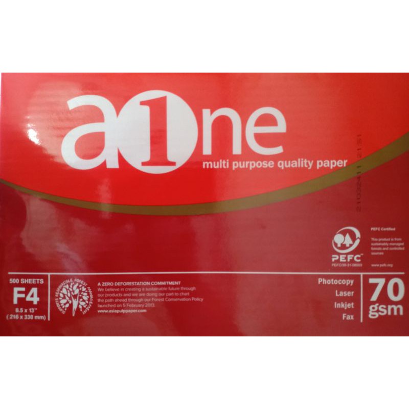 

Kertas F4 A1 One 70 gr