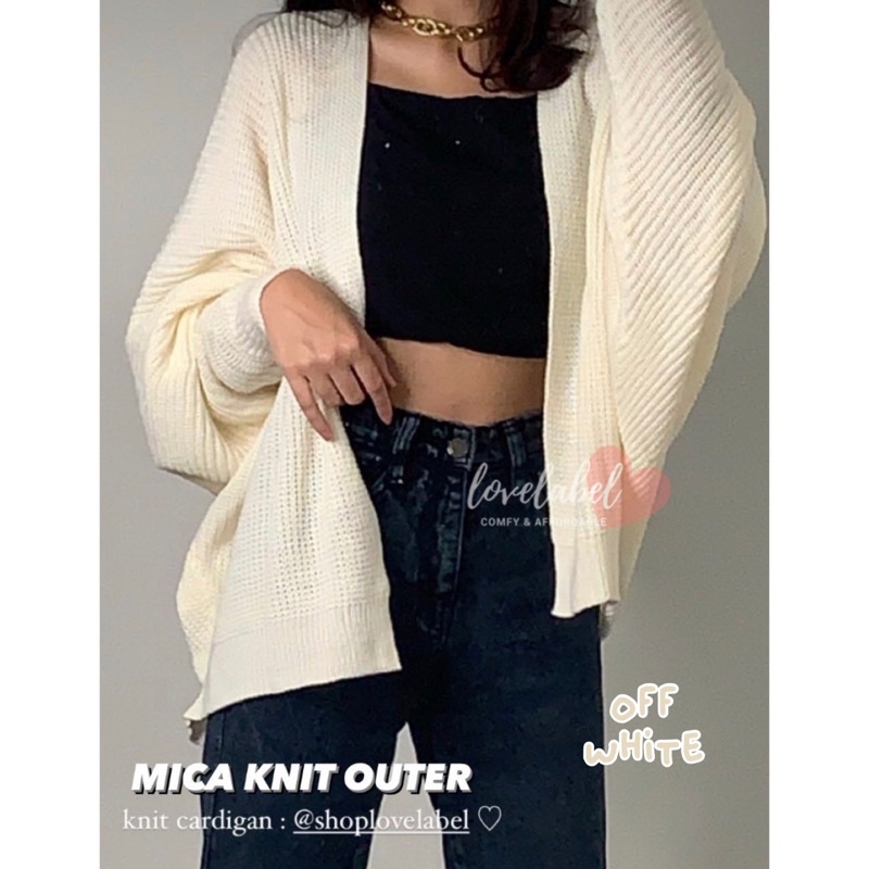 Mica Knit Outer Shoplovelabel Cardigan Rajut Batwing Oversized-7