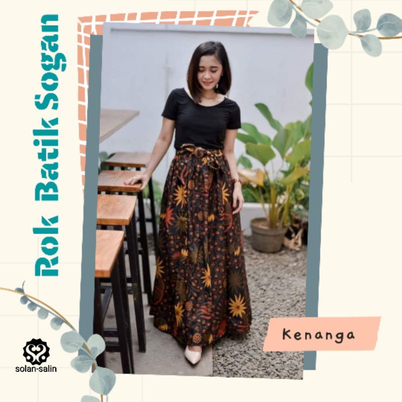 ROK BATIK PANJANG WANITA MAYUNG BAWAH LEBAR | BATIK SOGAN | BATIK KONDANGAN