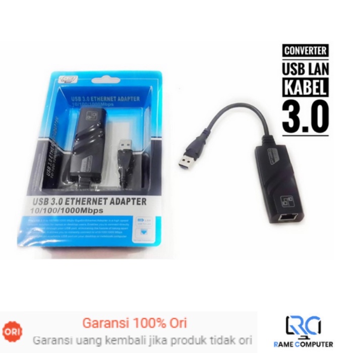 USB 3.0 to LAN Gigabit Ethernet Adapter Up To 1000 Mbps