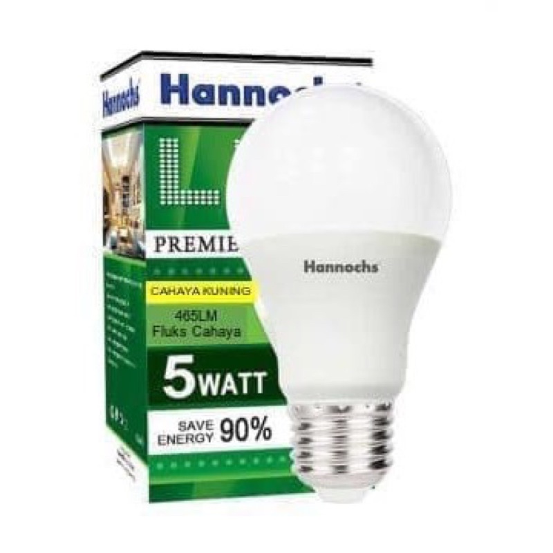 Lampu LED Kuning 5watt Hannochs led premier 5w bohlam 5 watt hanoc premer