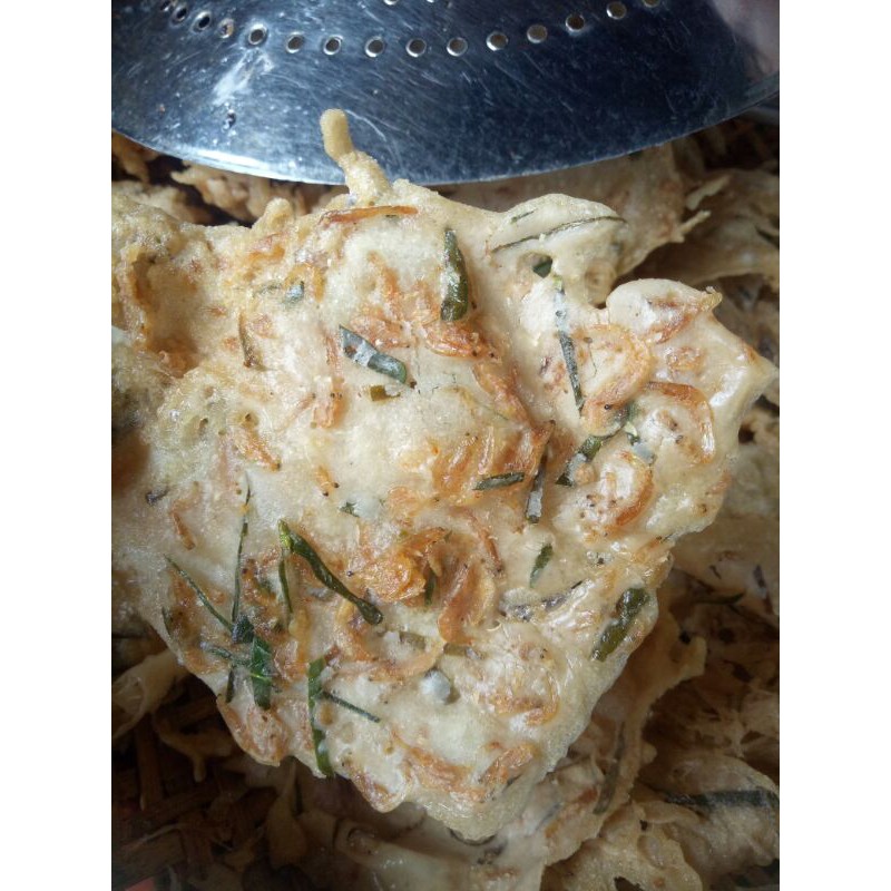 

peyek rebon home made