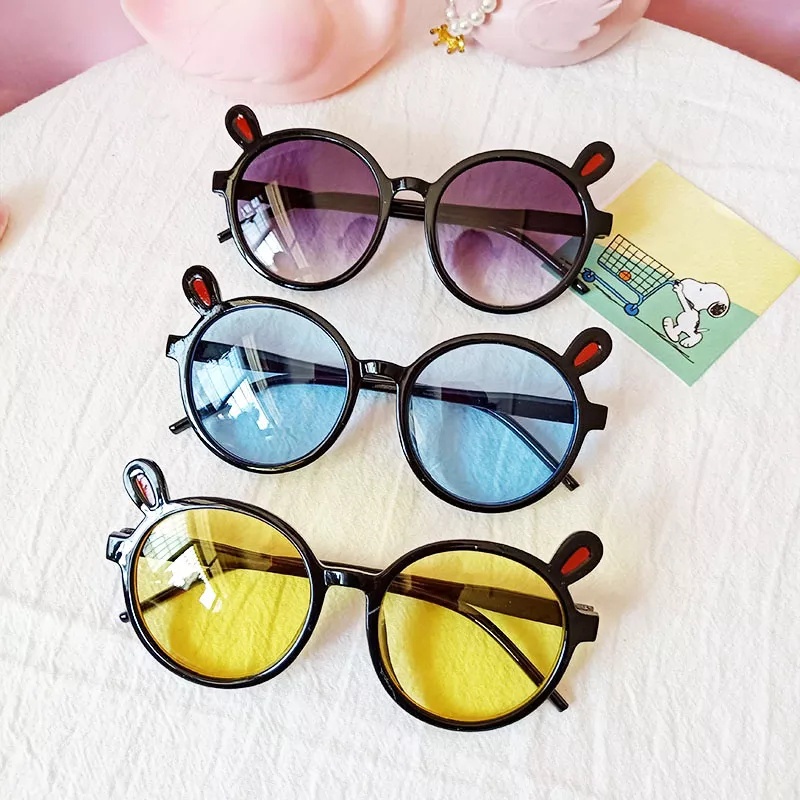 (COD) Kacamata Anak Kids Fashion Kacamata Kelinci Transparant Anti Blue Light Sunglassess