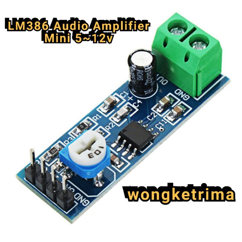 LM386 Audio Amplifier Mini Ampli LM 386 5~12v 200x Adjustable Volume