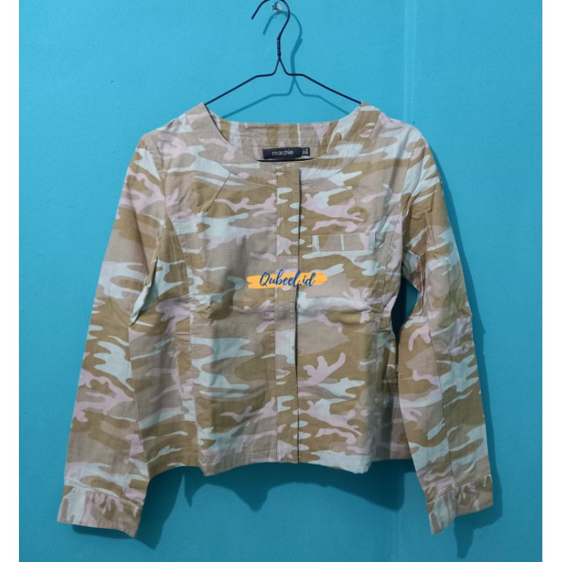 [PRELOVED] Jaket Blazer Motif Army Wanita