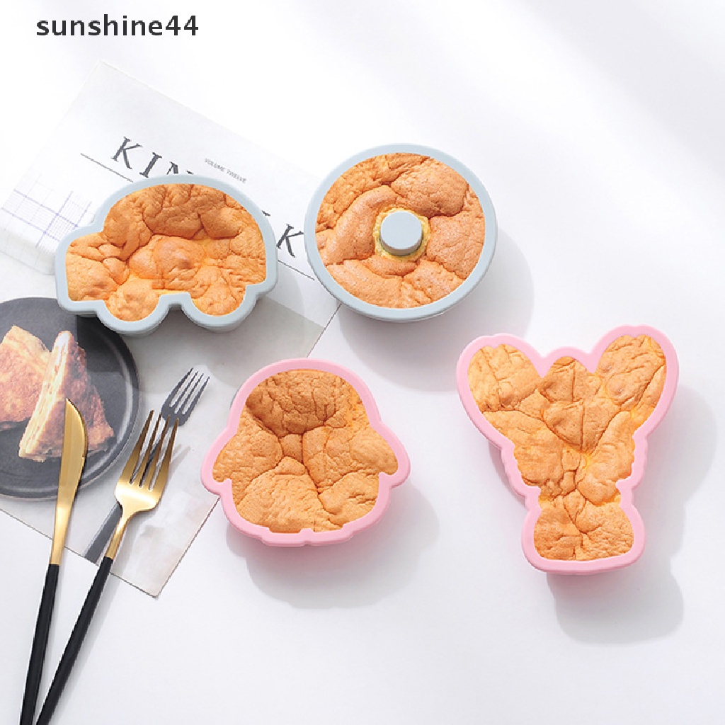 Sunshine Cetakan Kue / Dessert DIY Bentuk Mobil / Lobster / Penguin Bahan Silikon